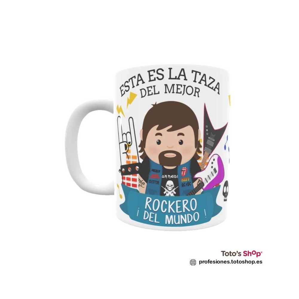 Taza personalizada con tu dedicatoria para el mejor ROCKERO.