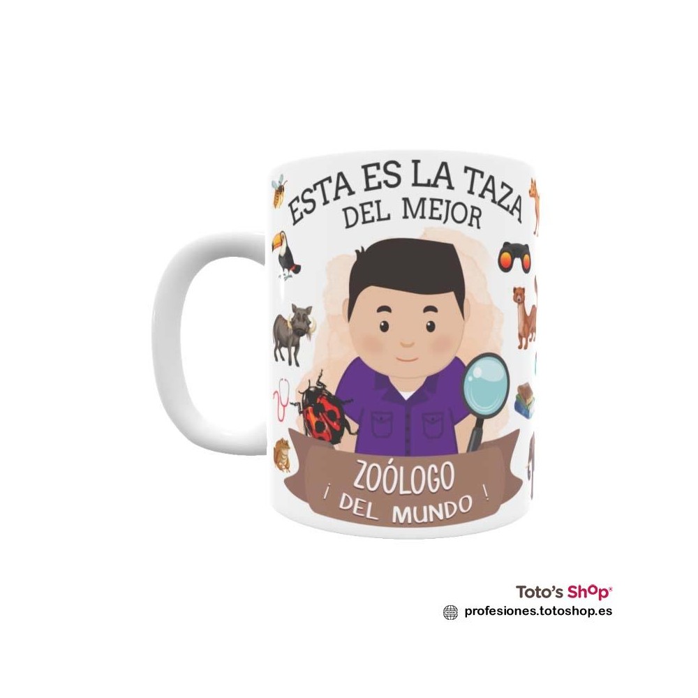 Taza personalizada con tu dedicatoria para el mejor ZOÓLOGO.