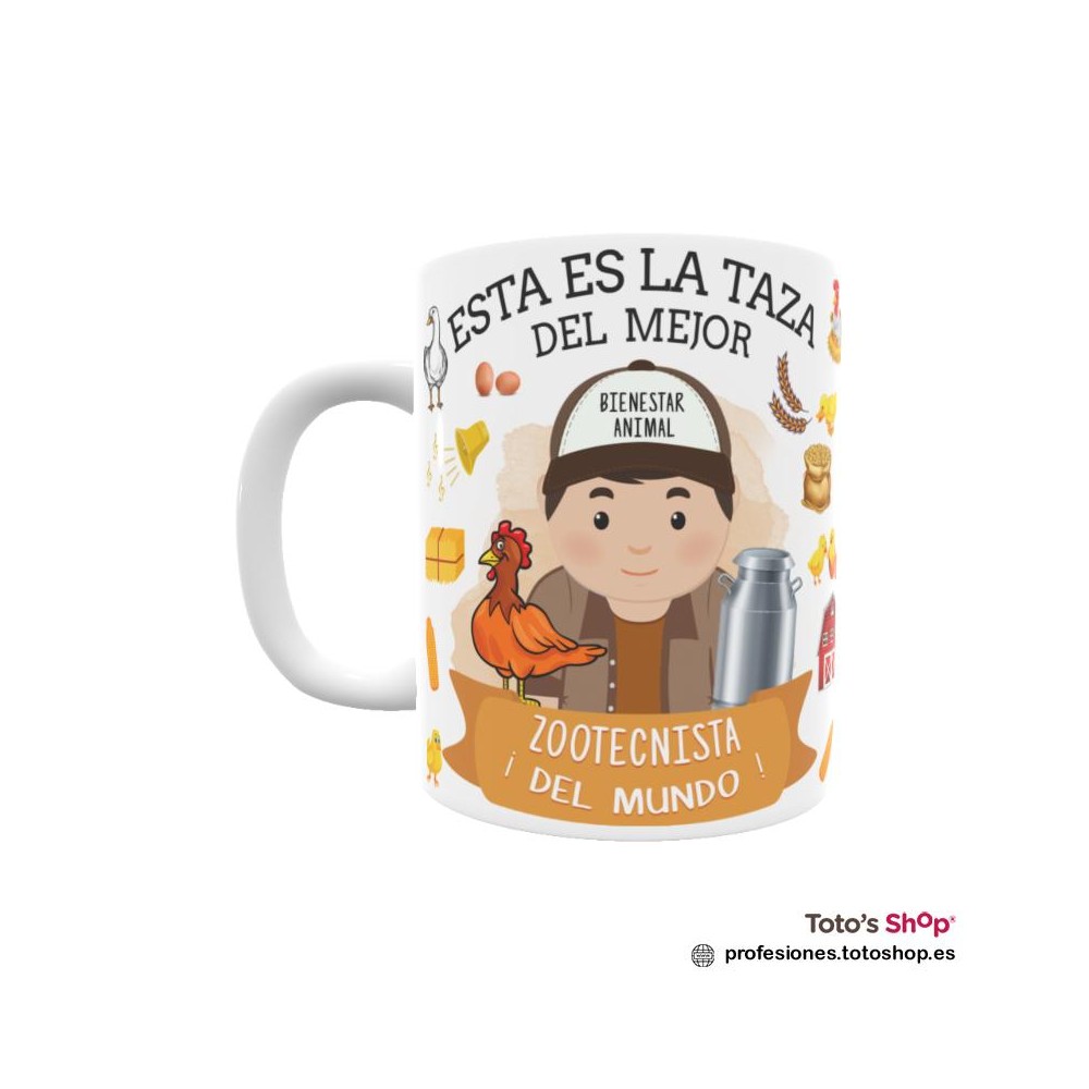 Taza personalizada con tu dedicatoria para el mejor ZOOTECNISTA.