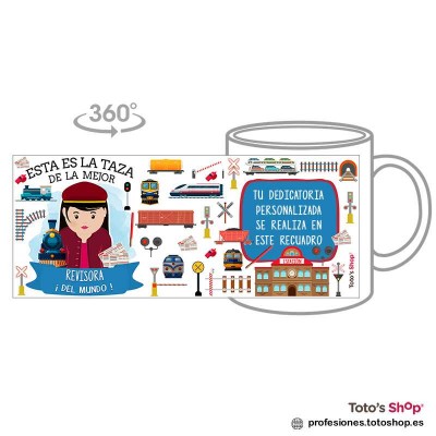 Taza personalizada con tu dedicatoria para la mejor REVISORA.