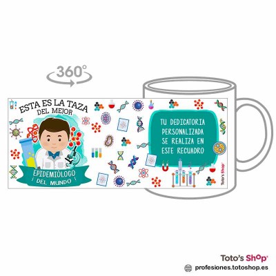 Taza personalizada con tu dedicatoria para el mejor TOXICÓLOGO.