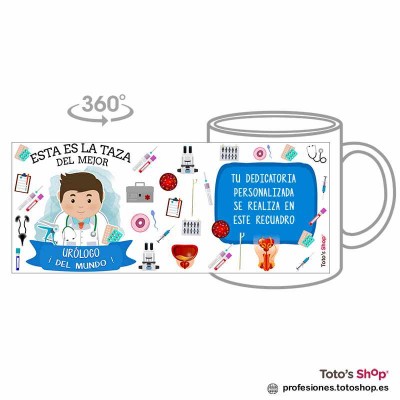 Taza personalizada con tu dedicatoria para el mejor URÓLOGO.